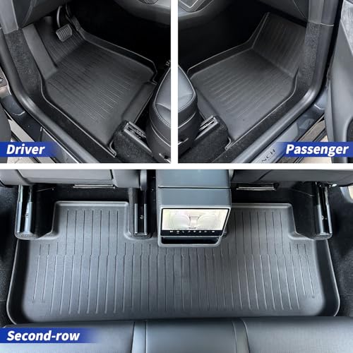Image of Floor Mat for 2025-2026 New Model Y Juniper 7PCS Full Set Floor Mats with Front Rear Cargo Liner & Second Row Seat Back Mats & Anti-Scratch Rear Bumper Guard Mats Interior Accessories