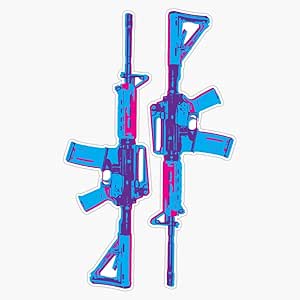 Amazon.com: Magnet Neon M4 Carbine (Rifle) Magnet Vinyl Decal Sticker 5 ...