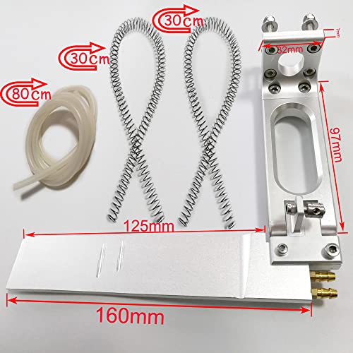 Hawk Hobby Aluminum Alloy 160Mm/6.9In Rc Boat Rudder With Water Pick Up Absorbing Steering For Electric Gas Remote Control Ship Accessory Replacing Part (White, 160Mm) #TOP4