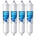 ICEPURE Refrigerator Water Filter Compatible with Samsung DA29-10105J, DA29-10105J HAFEX/EXP, DA99-02131B, WSF-100, EF9603, HAIER LG Inline Refrigerator,4pieces