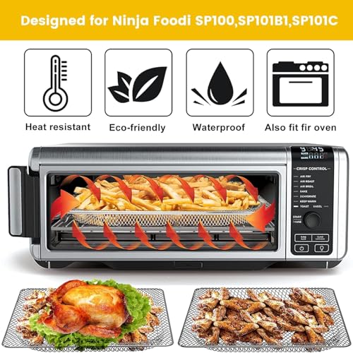 Image of Air Fryer Replacement Tray for Ninja Foodi SP101 Digital Countertop Oven, Air Fryer Plate Crisper Plate Rack Accessories Replacement Parts Tray for Ninja Foodi SP100 SP1001C
