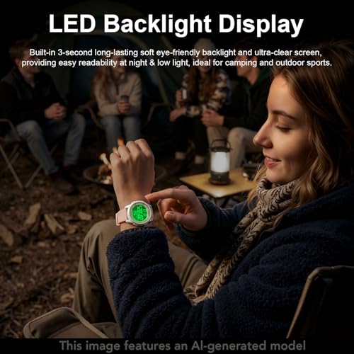 CIVO Digital Watches for Women Men: Sports Waterproof Ultra-Thin Big Face Watch Suitable for Larger Wrists - Soft Silicone Wristwatch with Stopwatch Alarm for Outdoor Enthusiast - Running & Hiking - Image 5