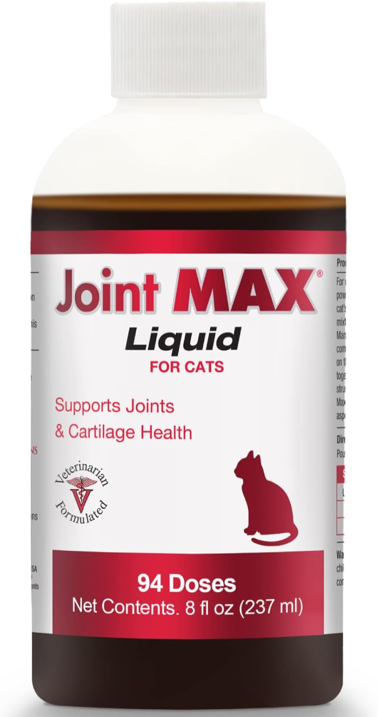 Joint MAX Liquid for Cats - Vitamins, Minerals, Antioxidants - Maximum Joint Health Supplement for Cats - 8 fl oz