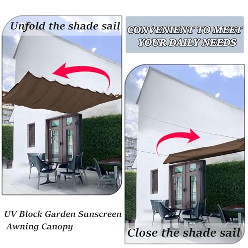 Voile d'ombrage rétractable gris foncé 2x2m imperméable pour terrasse