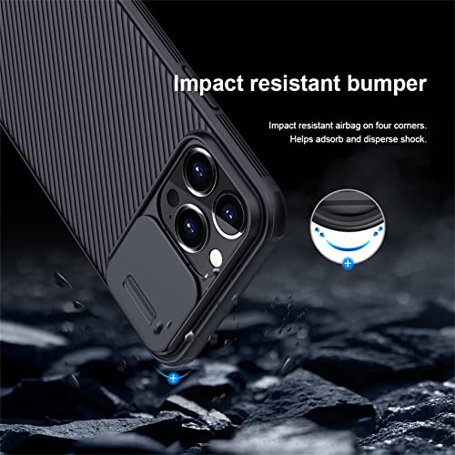 Coque iPhone 13 Pro Max avec protège-caméra coulissant vert PC rigide anti-traces - 5