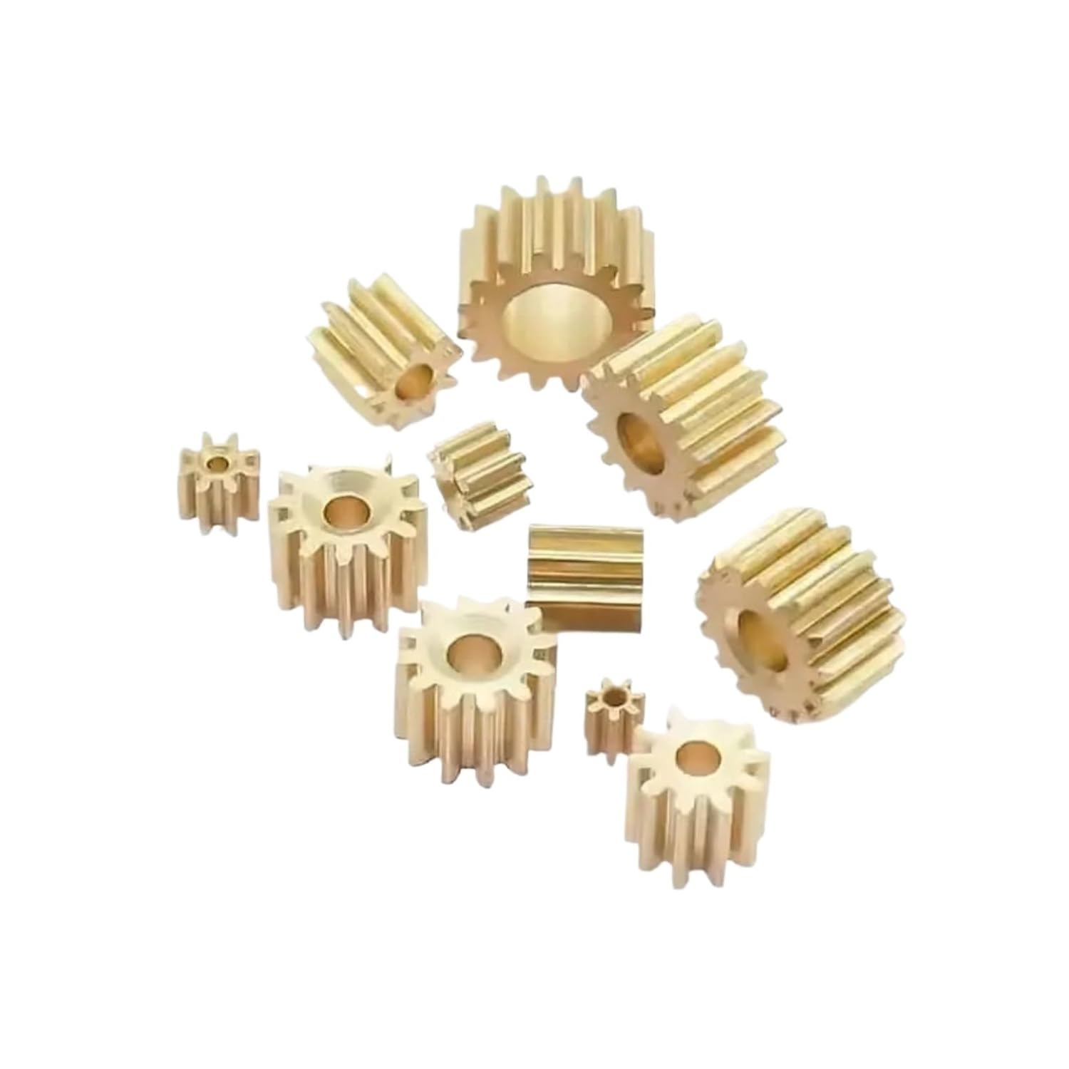 10PCS 0.5M 9/10/11/12/13/14/15/16/17/18/19 Teeth 0.5mod Gear Rack Spur Gear Precision Copper Steel CNC Pinion(0.5M 9 Teeth)