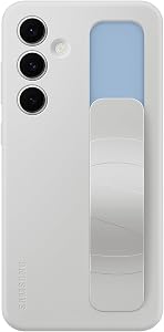 Samsung Standing Grip Case cover con cinturino e funzione cavalletto per Galaxy S24 FE, Grigio