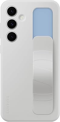 Samsung Standing Grip Case cover con cinturino e funzione cavalletto per Galaxy S24 FE, Grigio