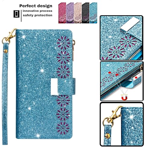 Coque portefeuille Galaxy S22 rose rouge anti-choc avec rangement