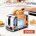 2 Slice Toaster, Consciot Smart Touchscreen Toaster with 6 Browning Levels, Reheat/Defrost/Cancel Functions, Extra-Wide Slots, Removable Crumb Tray, Auto Pop-up & Anti Jam, Peak 925W, Stainless Steel
