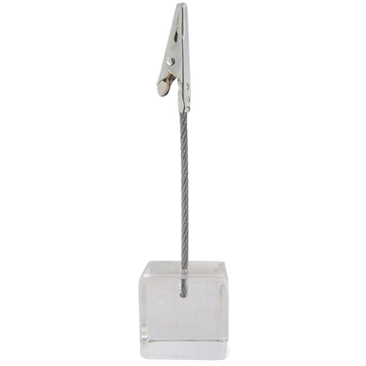 García de Pou 124.61 Peanas con Clip Portaetiquetas, 11.7 cm, Set de 400, Transparente
