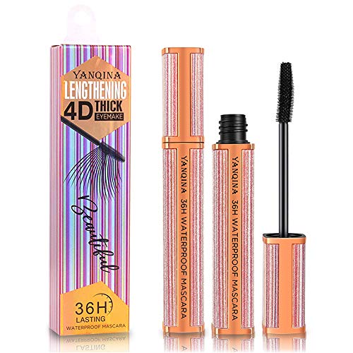 4D Silk Fiber Lash Mascara, Fiber Mascara,Best for Thickening & Lengthening,Waterproof，Long-Lasting，Lasting All Day, Waterproof, Smudge Proof Eyelashes mascara