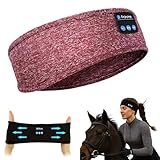 【Technologie et stabilité】RideBand - bandeau audio Bluetooth avec module Bluetooth amovible, facile à laver, tenue fiable même lors de galops rapides ou mouvements intenses, compatible tous casques, musique et appels clairs en extérieur.