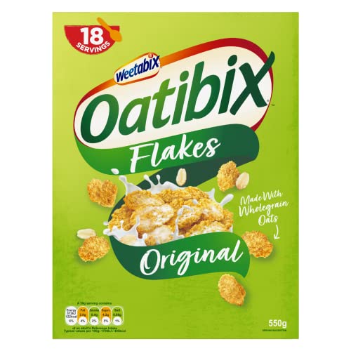 Weetabix Oatibix Golden Oat Flakes, 550 g, Pack of 10