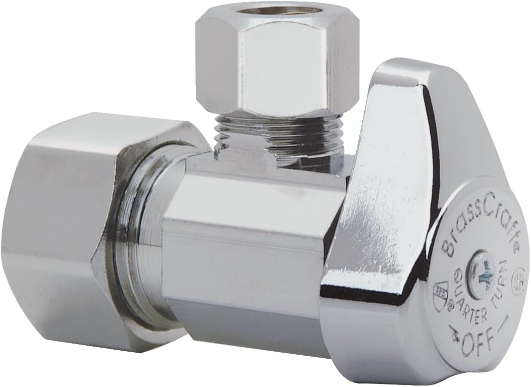 G2CR19X C1 1/2-Inch NOM Compression x 3/8-Inch OD Compression 1/4-Turn Valve, Chrome Plated