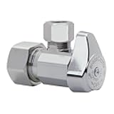 BrassCraft G2CR19X C1 1/2 in. NOM Comp Inlet x 3/8 in. OD Compression Outlet Chrome Plated Brass 1/4 Turn Angle Valve