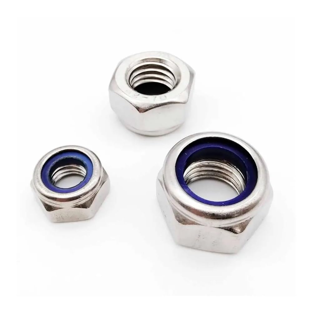 Écrou de sécurité M10 nylstop écrou hexagonal autobloquant acier inoxydable - 4