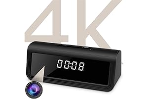 4K Hidden Spy Camera Clock with Night Vision