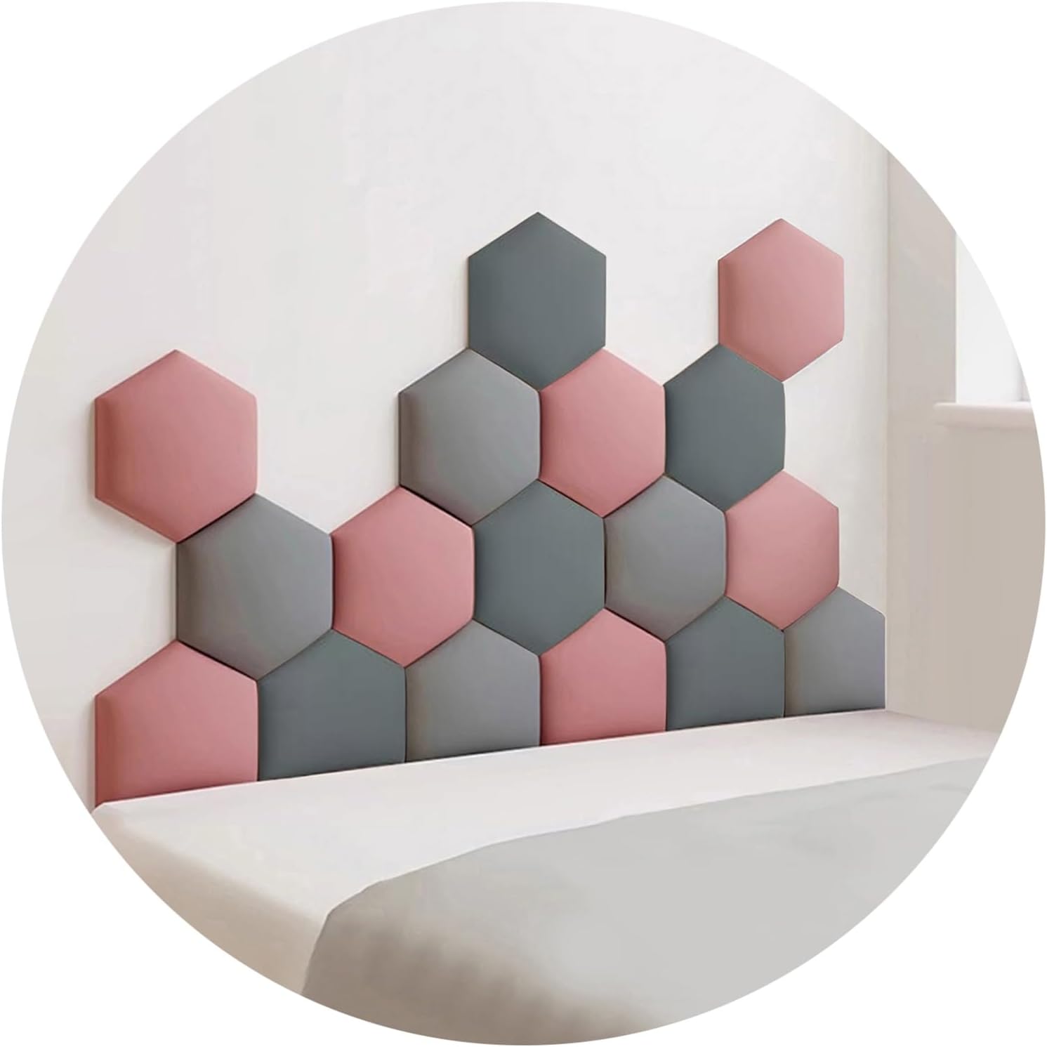 Upholstered Wall Panels 3D Kids Anti-Collision Wall Stickers Wall Padding as Headboard Peel and Stick Decorative Wall Panel(Dark Gray,120x70cm)