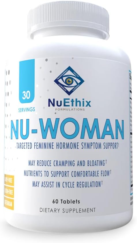 NuEthix Formulations Nu-Woman - Targeted Feminine Hormone System Support - Nutrients to Support Your Body Healing and Working The Way its Supposed to Work - 60 Tablets