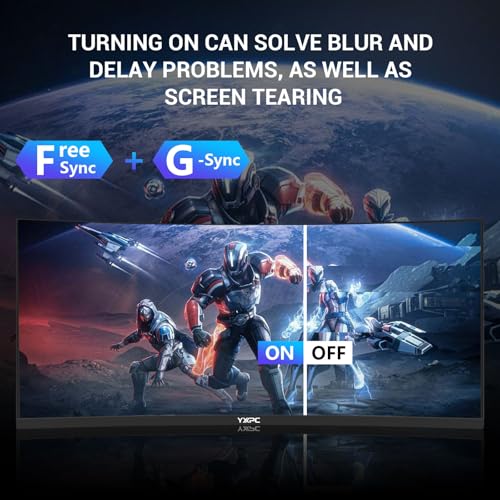 Image of 34 Inch Curved Ultrawide Gaming Monitor, WQHD 1440P 240Hz Computer Screen, 21:9 1500R 1ms MPRT 4000:1 Contrast, HDR10, 300nits, sRGB 99%, Height Adjustable Stand, HDMI 2.0, DP 1.4, VESA