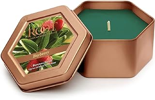 Root Candles Winter Holiday Scented Candles in Travel Tin 24-Hour Honeycomb Traveler Handcrafted Beeswax Blend Candle, 4-Ounce, Bayberry