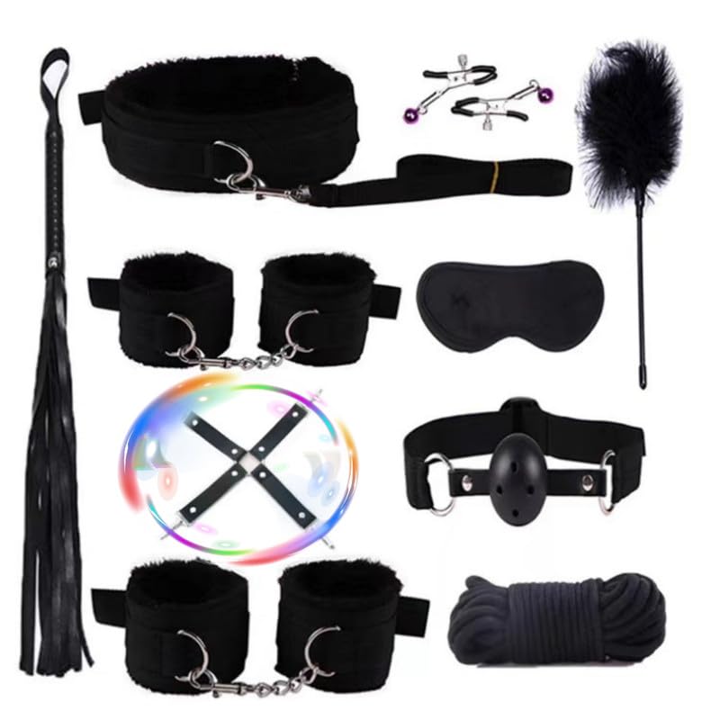 Conjunto de fiesta con plumas y hebillas para manos y tobillos