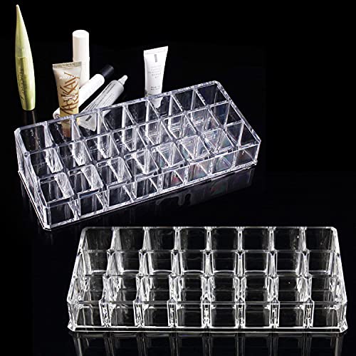 Discoball® Clear Acrylic Lipstick Holder with 24 Slots, Cosmetic Make Up Organiser - Image 5