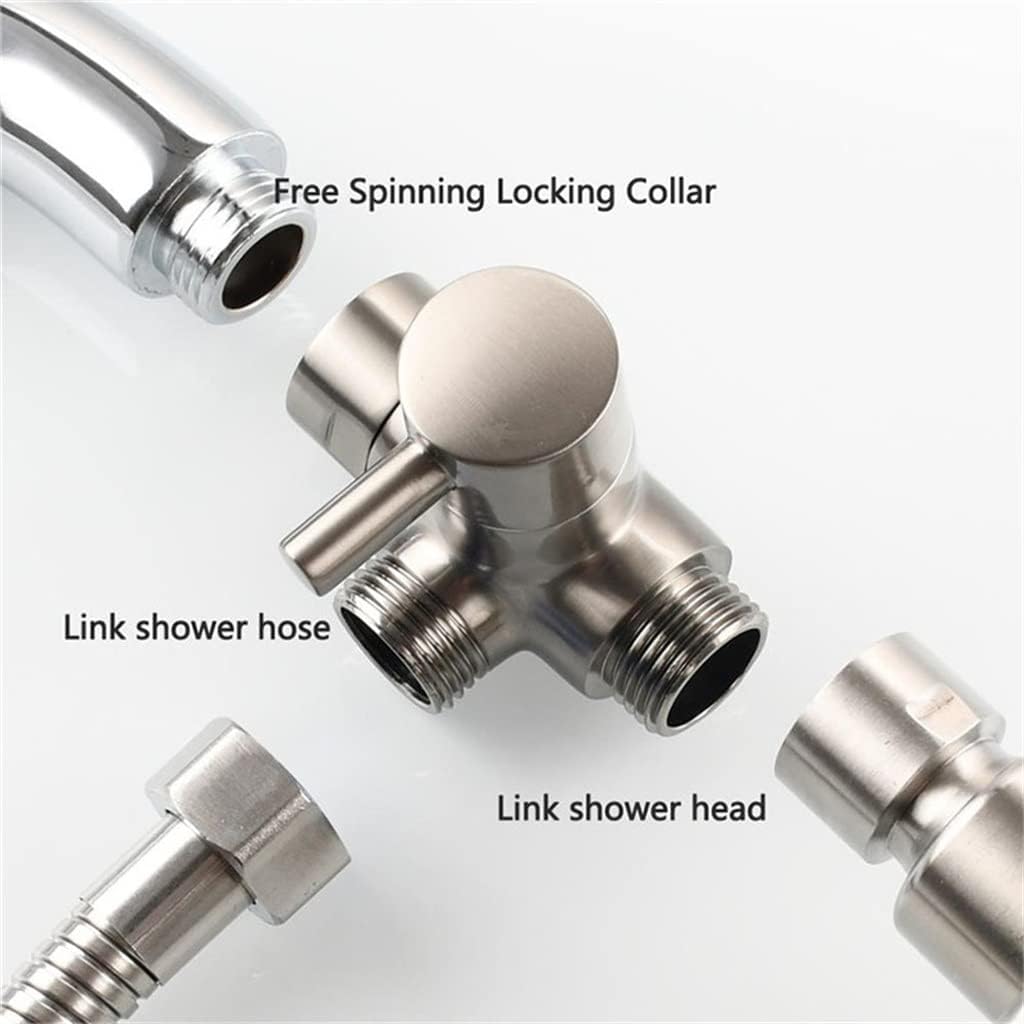 FMURY 3 Way Brass Shower Arm Adapter G1/2’’ Diverter Valve For Handheld and Fixed