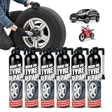 Avilia - Kit Spray 2/4/6 Gonfia e Ripara Pneumatici Auto/Moto – Spray Sigillante 2 in 1 – Ripara Gomme Foratura di Emergenza – Senza Cambio Ruota, Cric o Chiave Inglese – Riparazione Rapida (6)