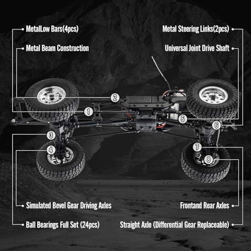 BEEZRC FMS 1/18 RC Crawler FCX18 Chevy K10 RC Truck RTR RC Car Official Licensed Model Car 8km/h 4WD