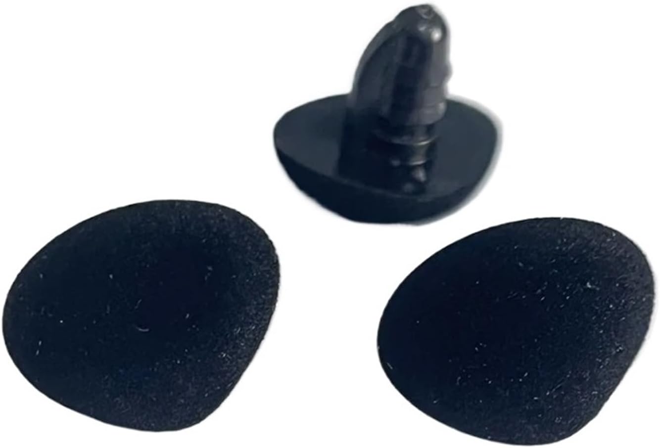 40pcs 22mm Grape Triangle Flocking Safety Nose with Hard Washer for DIY Doll Accessories