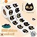 BkeeCten Black Cat Stickers Rolls - 1000 Pcs Black Cat Head Memes Waterproof Vinyl Reusable Laptop Stickers Coloring Book Scrapbook Water Bottle Page Activity Pad Birthday Party Favors Gift Skateboard
