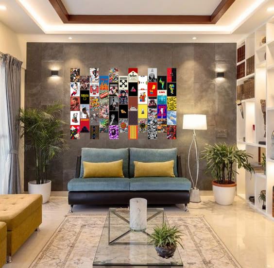 Image of Pack of 54 Hypebeast Wall Collage Kit Posters - 4 x 6 Inches Wall Decor Poster - Wall Art For Bedroom, Living room, Office - 1 Tissue Tape