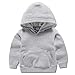 zip up sweater Boys Hoodies Long Sleeve Plain Hooded Sweatshirt Girls Casual Fashion Pullover Fall Kids Clothes Gray 6 Years