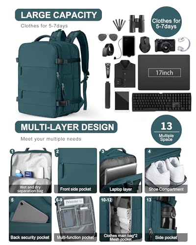 SZLX mochila de viaje impermeable para mujer, mochila de transporte informal para senderismo, deporte al aire libre, escuela, bolsa para computadora portátil - imagen 5