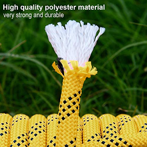 Aoneky 10 Mm Static Outdoor Rock Climbing Rope, Fire Escape Safety Rappelling Rope (Yellow 2, 32) #TOP2
