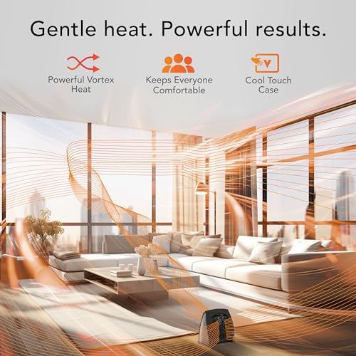 Vornado TAVH10 (2025) Space Heater with Remote for Home, Fan Only Option, Digital Display with Adjustable Thermostat, Advanced Safety Features, Timer, Auto Climate Control, Heater for Bedroom, Black by Vornado - Used condition - Image 4