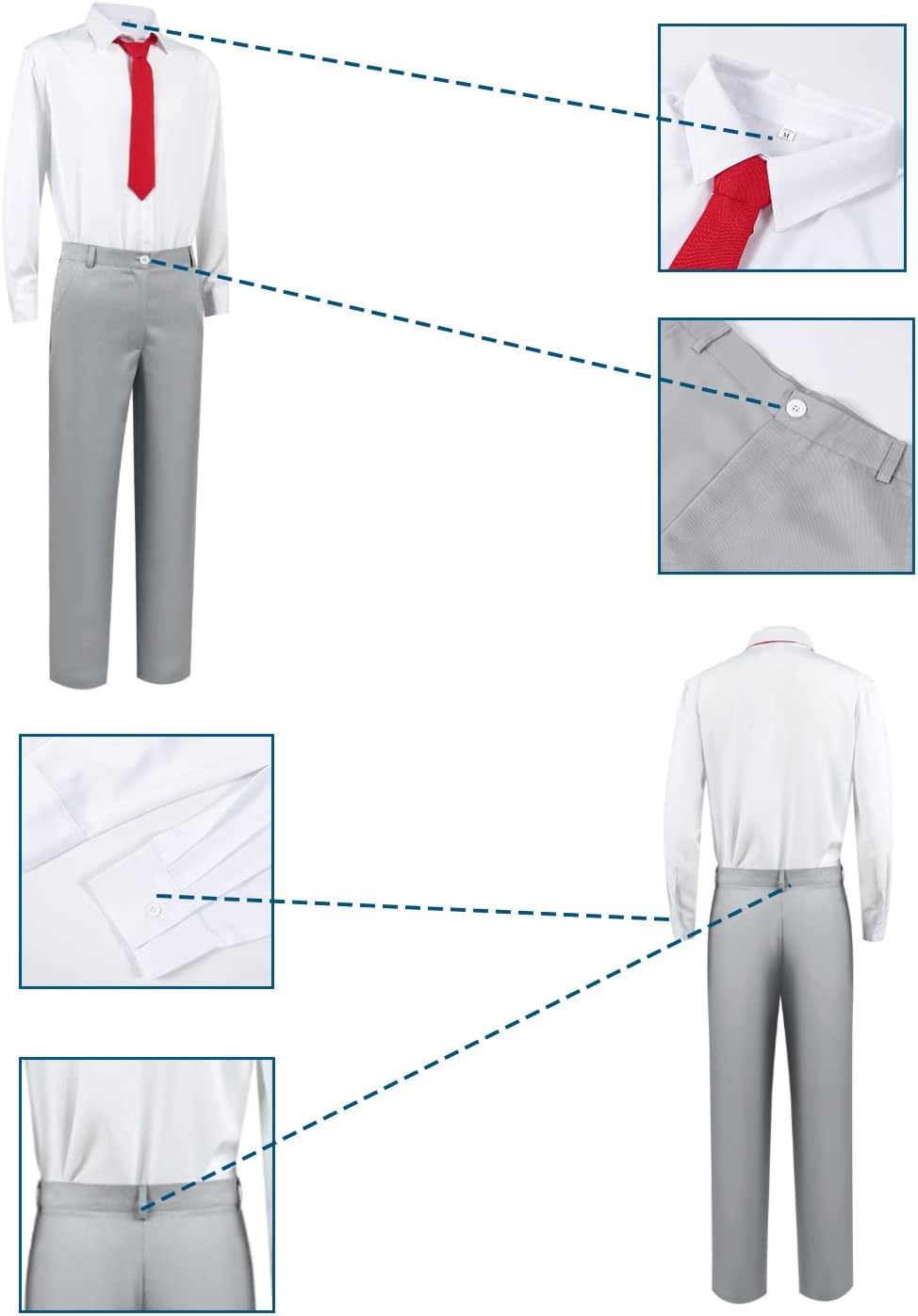 [神併良品] 星野アクア コスプレ ウィッグ付き 推しの子 コスプレ衣装 大人用 仮装 文化祭 イベント 星野愛久愛海 コスチューム ステージ服 (星野アクア ウィッグ付き, L)