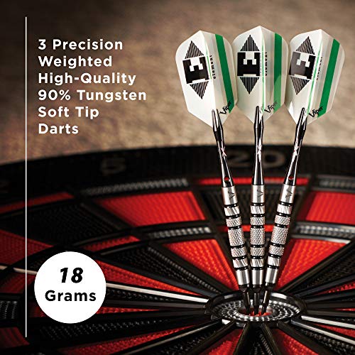Viper Element 90% Tungsten Soft Tip Darts With Storage/Travel Case, Knurled, 18 Grams #TOP1