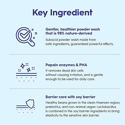 Suiskin Soy Barrier Powder Wash | Daily Exfoliation, Eznyme Face Cleanser, Frgrance&Cruelty Free #TOP3