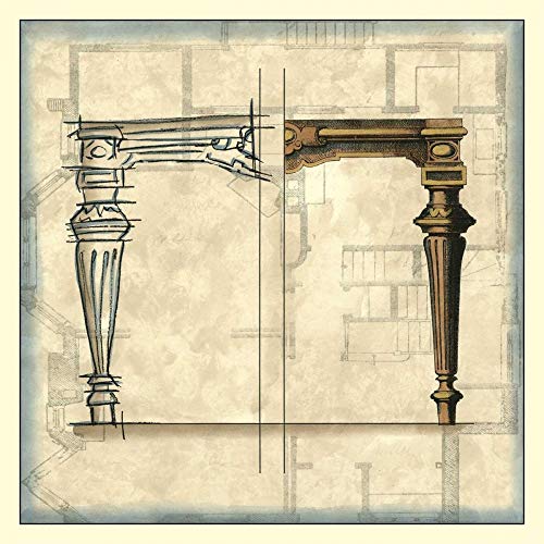 Toile encadrée Vision Studio pour salon contemporain | Meubles Sketch III 46 cm