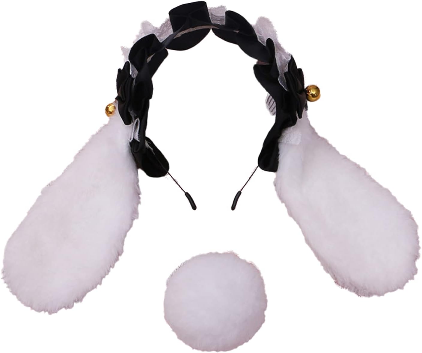 Faylay Cosplay Women Plush Furry Bunny Ears Headwear Accessory Rabbit Headband