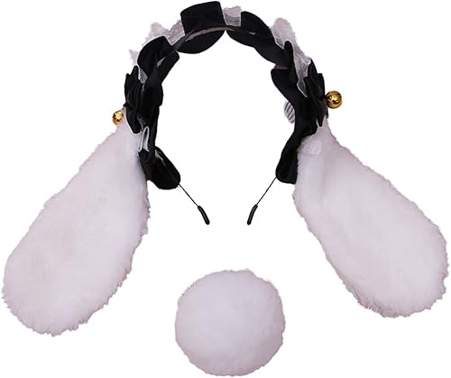 Faylay Cosplay Girl - Diadema de peluche con orejas de conejo, accesorio para la cabeza