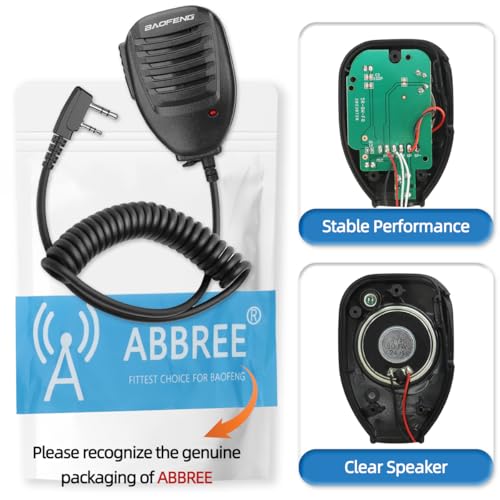 image for BAOFENG Microphone Police Walkie Talkie Mic Accessories Ham Radio Spea