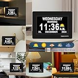TROCOTN Dementia Digital Clock Large Display, Alarm Clock with Auto DST(Black) - Image 3