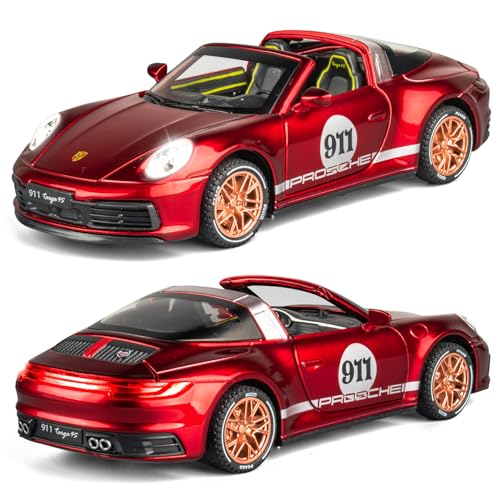 Auto a escala 1:32 modelo 911 Targa 4S rojo miniatura 3
