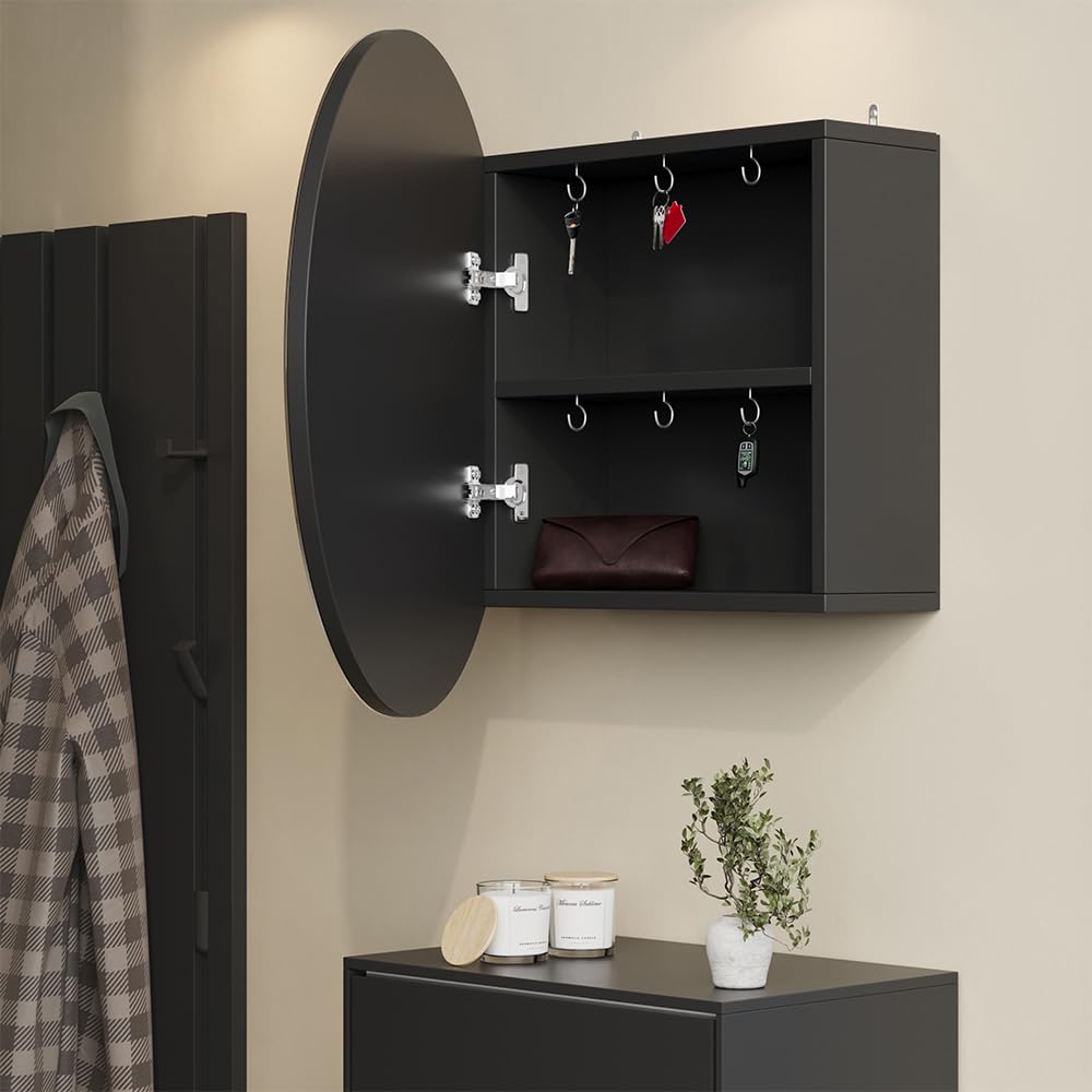 Vicco Badspiegelschrank Loki, Anthrazit, 60 x 60 cm