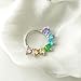 TRBR 16G Silver Rainbow CZ Daith Earring Jewelry - Surgical Steel Septum Ring Jewelry for Septum Piercing - Gemstone Septum clicker - 8mm 10mm - Dainty Daith Hoop (16G-8mm, Silver+Rainbow CZ)
