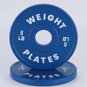 2" Rubber Bumper Weight Plates Pairs/Single 1.25-55 Lbs - Change Weight Plates Set 2 in Colored Fractional Weight Plates for Weightlifting,Home Gym Strength Training